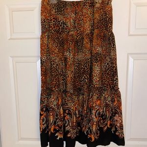 Vibrant Three Tiered Skirt